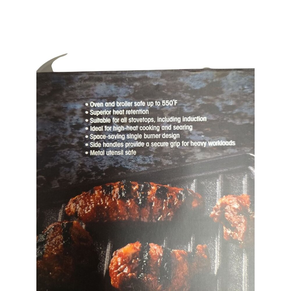 NIB Smith & Clark Cast Iron Reversible Grill/Griddle – 10"x7" Single Burner - Picture 3 of 4